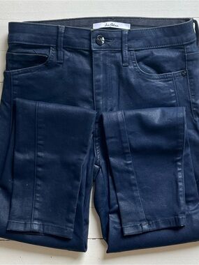 Sam Edelman Stiletto High Rise Skinny Coated Jeans Dark Navy 27